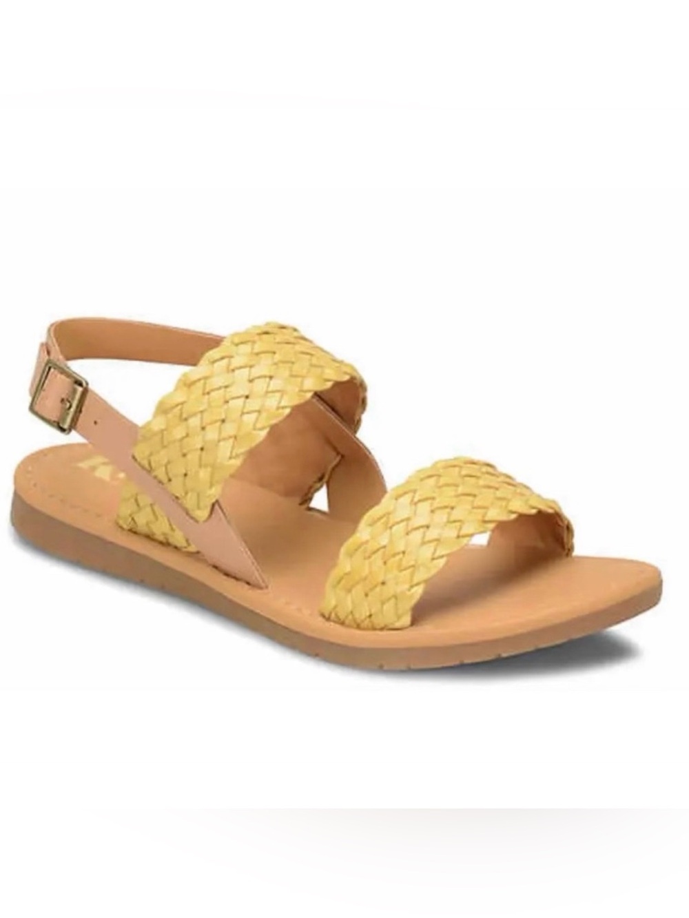 Korks Kork-Ease Callista Women’s Yellow Woven Leather Strappy Sandal Size 8 M